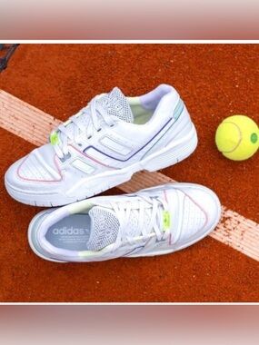 NWT ADIDAS Torsion Comp Tennis Shoe White Crystal Pastel Unisex Mens 8 MSRP $175